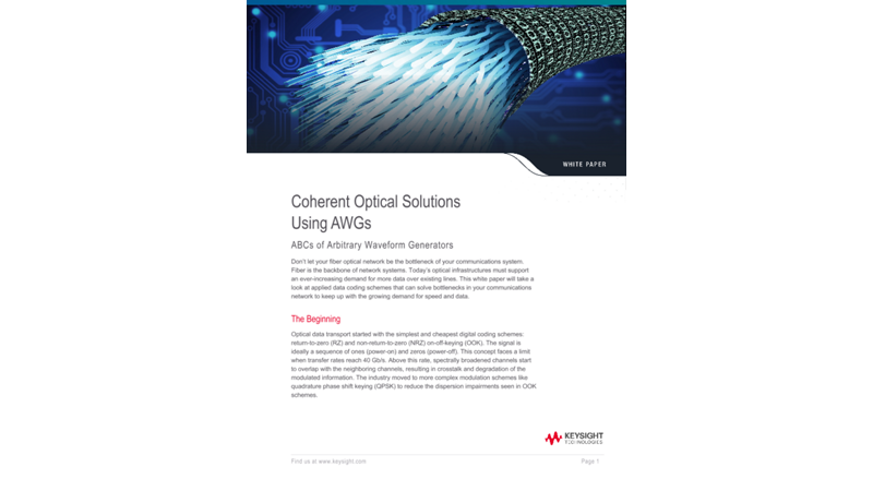 Coherent Optical Solutions Using AWGs